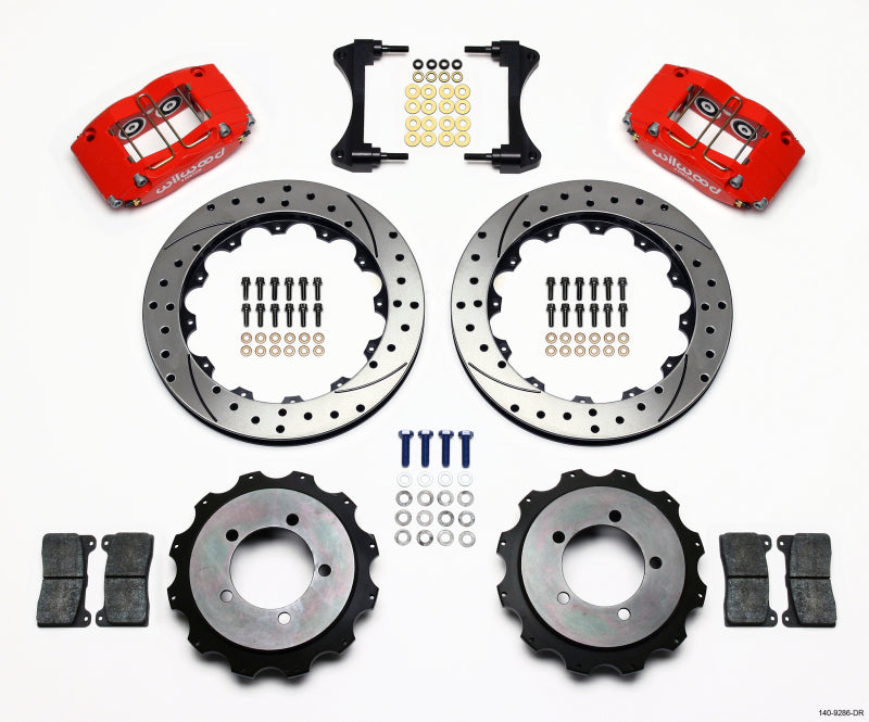 Evo 789 - Wilwood - Dynapro Radial Rear Kit 13.00in Drilled Red