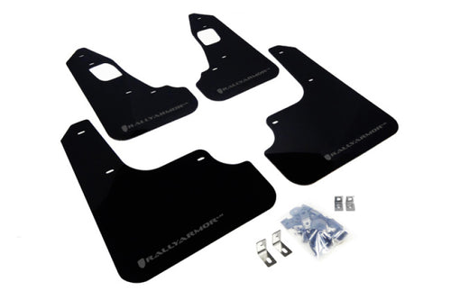Evo 10 - Rally Armor - Black UR Mud Flap w/ Grey Logo
