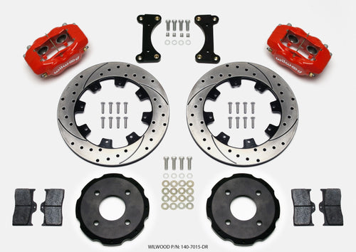 Lancer (2002-2006) - Wilwood - Forged Dynalite Front Hat Kit 12.19in Drilled Red