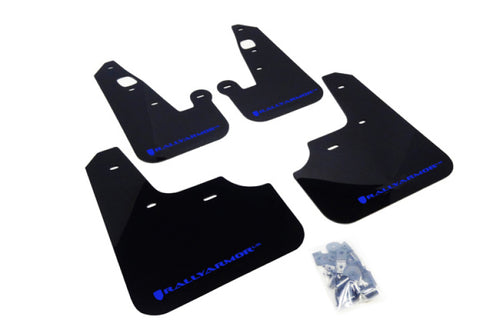 Lancer/Ralliart (2007-2017 sedan) - Rally Armor - Black UR Mud Flap w/ Blue Logo