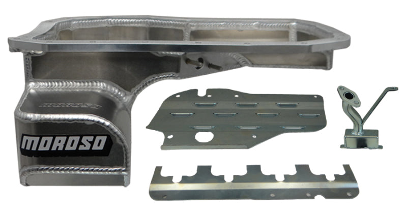 Evo 789 - Moroso - (w/Lower Intercooler Pipe) Road Race Baffled Wet Sump 6.5qt Alum Oil Pan