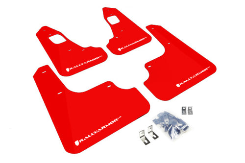 Evo 10 - Rally Armor - Red UR Mud Flap w/ White Logo