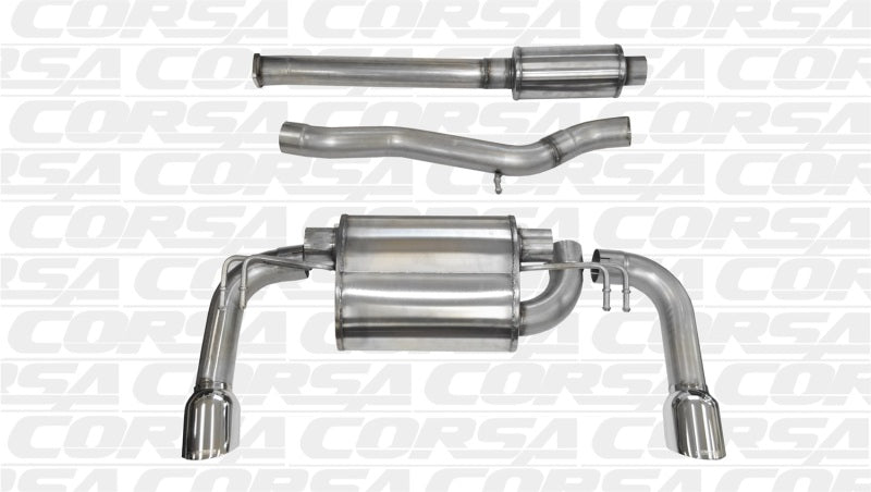 Evo 10 - CORSA Performance - Corsa Sedan 2.0L Polished Sport Dual Rear Cat-Back Exhaust