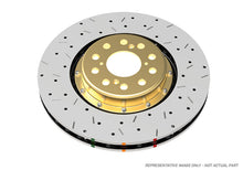 Load image into Gallery viewer, Evo 10 - DBA - Front Drilled & Slotted 5000 Series 2 Piece Rotor w/ Gold Hat