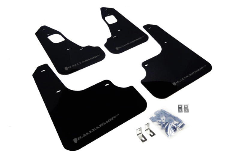 Evo 10 - Rally Armor - Black UR Mud Flap w/ Grey Logo