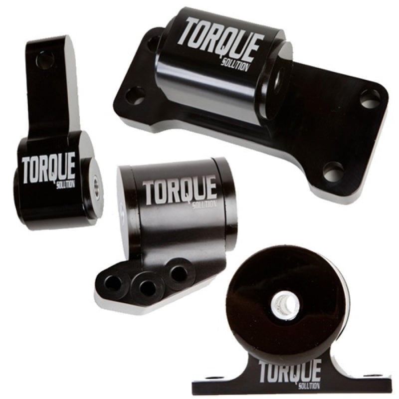 Evo 8-9 - Torque Solution - Billet Aluminum 4 Piece Engine Mount Kit (5sp Only)