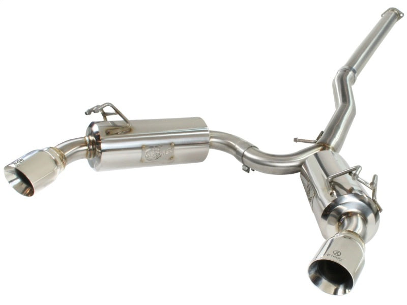 Evo 10 - aFe - Takeda Exhaust 304SS Dual Cat-Back w/ Polished Tips 2.0L Turbo