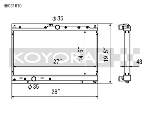 Evo 8-9 - Koyo - 2.0L Turbo (MT) Aluminum Radiator