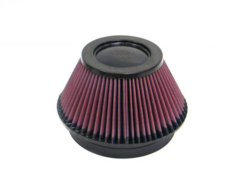 Evo 789 - K&N Engineering - Universal Round Tapered Carbon Fiber Air Filter 6in Flg ID Centered/7.5in B OD/4.5in T OD/4in H