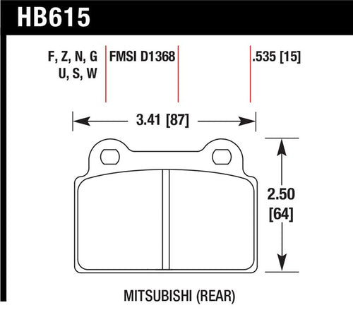 Evo 10 - Hawk Performance - HP+ Street Rear Brake Pads