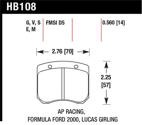 Evo 789 - Hawk Performance - Alfa Romeo GTV-6 2.5 HPS 5.0 Front Brake Pads