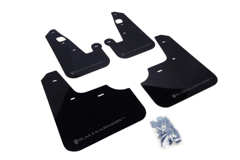 Lancer/Ralliart (2007-2017 sedan) - Rally Armor - Black UR Mud Flap w/ Grey Logo