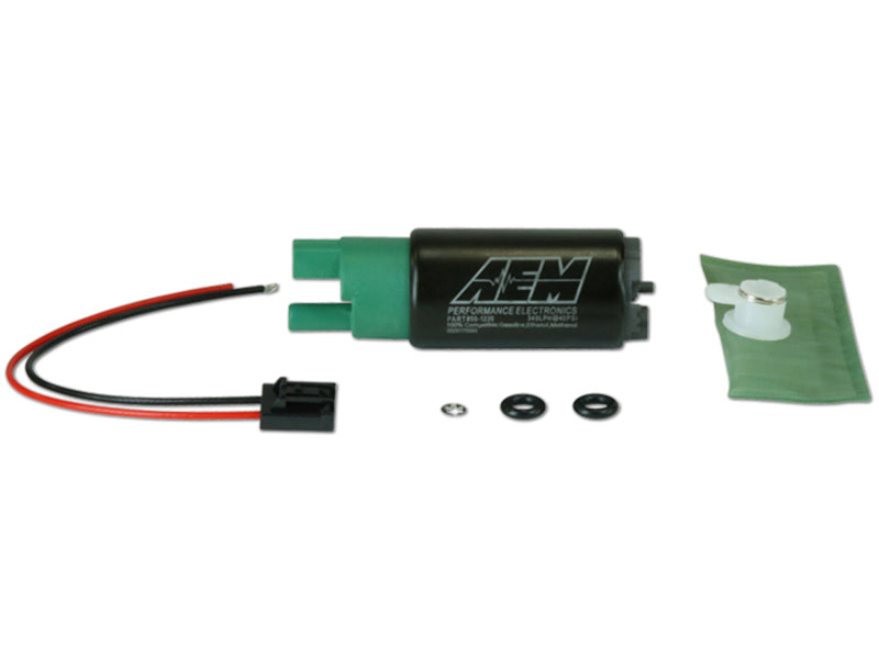 Evo 4-9 - AEM - 340LPH 65mm Fuel Pump Kit w/o Mounting Hooks - Ethanol Compatible