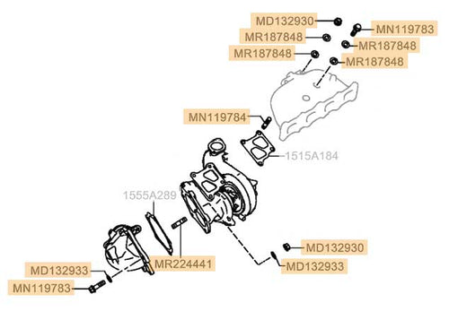 Evo 10 - Mitsubishi OEM - Turbo Hardware Kit