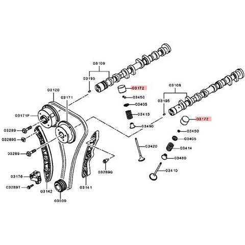 Evo 10 - Mitsubishi OEM - 3.390mm Tappet Valve