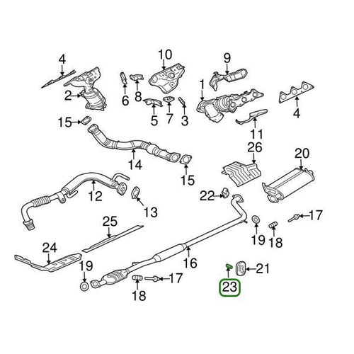Evo 8-9 - Mitsubishi OEM - Downpipe Exhaust Hanger (A) Collar