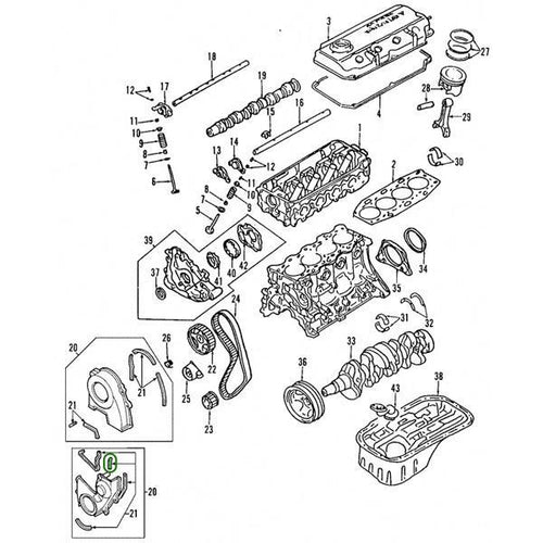 Evo 8-9 - Mitsubishi OEM - Lower Timing Cover Gasket