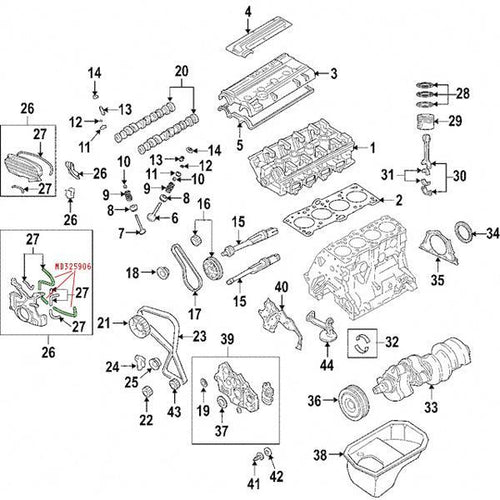 Evo 8-9 - Mitsubishi OEM - Lower Timing Cover Gasket