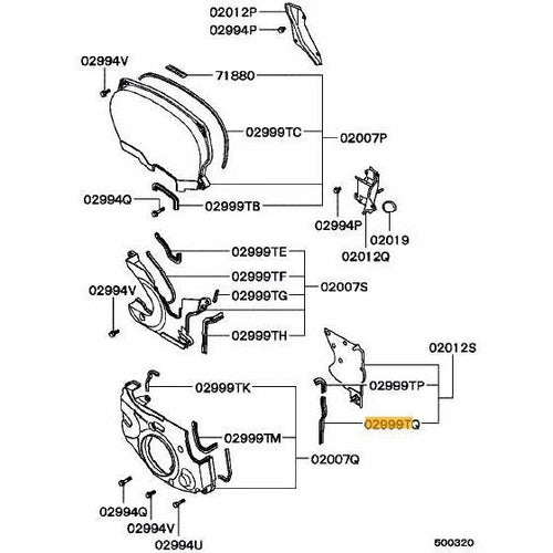 Evo 8-9 - Mitsubishi OEM - Metal Timing Cover Gasket