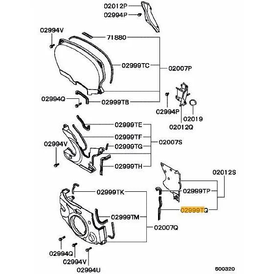 Evo 8-9 - Mitsubishi OEM - Metal Timing Cover Gasket