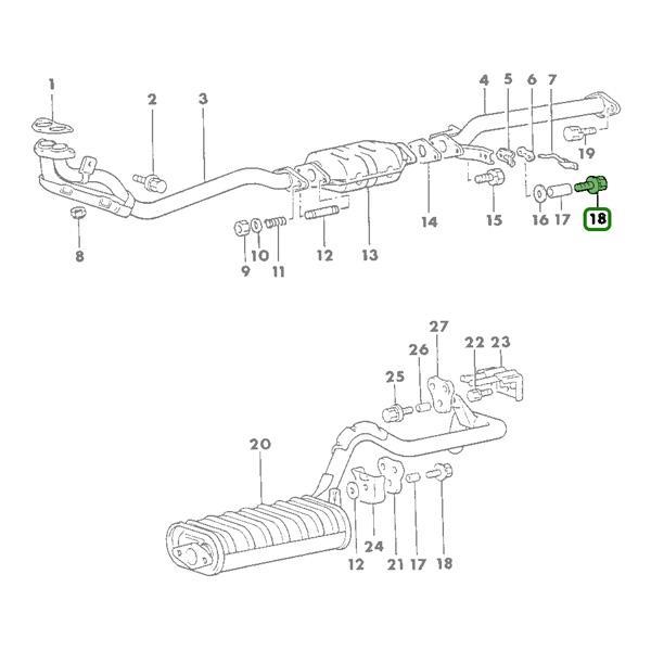 Evo 8-9 - Mitsubishi OEM - Exhaust Hanger (D) Bolt